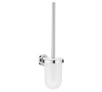 GROHE Start QuickFix Toilet Brush Set (Metal and Glass, Wall Mounted Concealed Fastening, Including Screws and Dowels, Extra Easy to Fit with GROHE