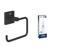 GROHE Start QuickFix Towel Rail & A2 QuickGlue (Metal, Concealed Fastening, Including Screws and Dowels), Size 854 mm, Matt Black, 411872430