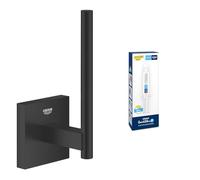 GROHE Start QuickFix Towel Rail & A2 QuickGlue (Metal, Concealed Fastening, Including Screws and Dowels), Size 504 mm, Matt Black, 411972430