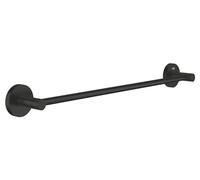 GROHE Start QuickFix Towel Rail (Metal, Concealed Fastening, Including Screws and Dowels, Extra Easy to Fit QuickGlue), Size 504 mm, Matt Black, 411972430