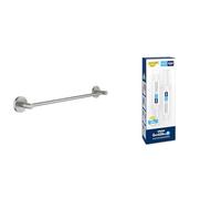 GROHE Start QuickFix Towel Rail & QuickGlue A2 (Metal, Concealed Fastening, Including Screws and Dowels, Easy to Fit), Size 504 mm, Stainless Steel Look, 41197DC0