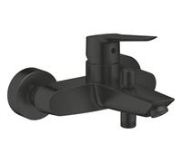 GROHE Start Single-Lever Bath Mixer with Automatic Bath/Shower Diverter (Wall-Mounted, Metal Lever, 35 mm Ceramic Cartridge, Metal Wall Escutcheons, QuickSpanner Included), Matt Black, 322782432