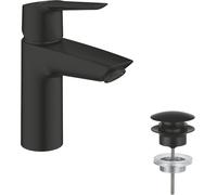 GROHE Start - Smooth Body Basin Mixer Tap with Push-Open Pop-Up Waste Set (Meta