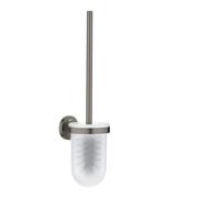 GROHE Start Toilet Brush Set, Brushed Anthracite, 41185AL0 | Metal and Glass, Size 398 mm, Wall Mounted Concealed Fastening, Including Screws and Dowels, Easy to Fit with GROHE QuickGlue