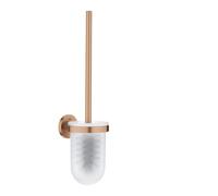 GROHE Start Toilet Brush Set (Metal and Glass, Wall Mounted Concealed Fastening, Including Screws and Dowels), Size 398 mm, Bronze Brushed Warm Sunset, 41185DL0