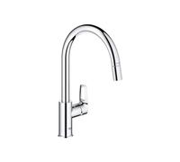 GROHE StartLoop Kitchen Faucet - Chrome - High C Spout - Pull-Out Aerator - 30556000
