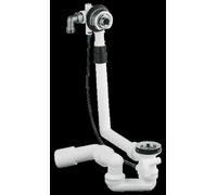 GROHE Talentofill Inlet - Pop-Up and Waste-System for Normal Baths (with Bottle Trap and 45° Outlet-Bend, Without Finishing Trim Set), Chrome, 28990000