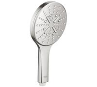 GROHE Tempesta 250 Head Shower A Round, Modern Shower Head with Water-Saving Ecojoy Chrome Finish with White Rear Made in Germany 26574DC0