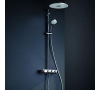 GROHE Euphoria SmartControl - Shower System Rainshower SmartActive 310 with Thermostatic Mixer chrome / moon white