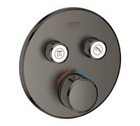 Grohe Thermostatic Shower Mixer 2 Shut-off valve Grohtherm SmartControl Brushed Hard Graphite