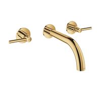 GROHE THREE-HOLE BASIN MIXER 1/2 S-SIZE WALL MOUNTED IN COOL SUNRISE 20169GL3