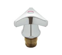 GROHE Top Part 45969 With Trecorn Handle Marking Red 1/2" Chrome