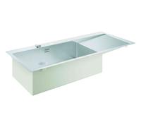 GROHE K1000 - Kitchen sink with drainer 1160x520 satin stainless steel