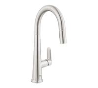 Grohe Veletto Nickel Single Lever Pull Out Monobloc Kitchen Sink Mixer Tap