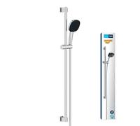 GROHE Vitalio Comfort 110 - Shower Set (Square 11 cm Hand Shower 2 Sprays: Rain and Jet, Shower Hose 1.75 m, Shower Rail 90 cm, Water Saving), Easy to Fit with GROHE QuickGlue, Chrome, 26931001