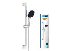 GROHE Vitalio Comfort 110 - Shower Set (Square 11 cm Hand Shower 2 Sprays: Rain & Jet, Shower Hose 1.75 m, Shower Rail 60 cm, Anti-Limescale System), Easy to Fit with GROHE QuickGlue, Chrome, 26928001