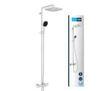 GROHE QuickFix Chrome Vitalio Comfort 250 Shower System with Bath Thermostat for Wall Mounting