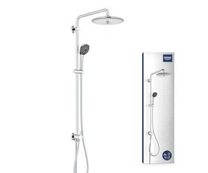 GROHE Vitalio Joy 260 - Shower System with Diverter (Head Shower 260 mm 3-Spray, Hand Shower 110 mm 3-Spray, Hose 1.75 m, 80 cm Hose to Faucet, Water Saving Technology), Chrome, 27357002