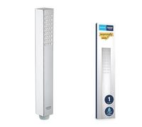 GROHE Vitalio Joy Cube Stick - Hand Shower (1 Spray Pattern, Water Saving 9.5 l/min Flow Limiter, Anti-Limescale System, Universal Mounting System, Min. Recommended Pressure 1.0 Bar), Chrome, 26392000