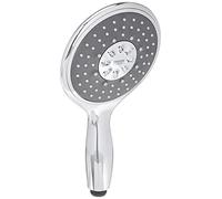 GROHE Vitalio Rain - Hand Shower 130 mm - 4 Spray Patterns - Push Button Spray Selection - Anti-Limescale system - Universal Mounting System - 9.5 l/min Flow Limiter - Water Saving - Chrome - 26107000