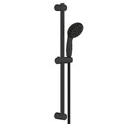 Vitalio Start 100 2 jet shower set with rail, Matt black (279482430)