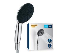 GROHE Vitalio Start 110 QuickFix - Shower Set (Round 11 cm Hand Shower 2 Sprays: Rain and Jet, Shower Hose 1.5 m, Extra Water Saving, Anti-Limescale System, Silicone Ring), Chrome, 2696010E