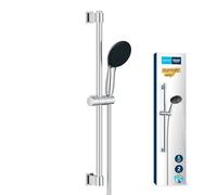 GROHE Vitalio Start 110 QuickFix - Shower Set (Round 11 mm Hand Shower 2 Sprays: Rain and Jet, Hose 1.75m, Rail 60 cm, Extra Water Saving), Easy to Fit with GROHE QuickGlue, Chrome, 2794810E