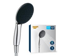 GROHE Vitalio Start 110 - Shower Set (Round 11 cm Hand Shower 1 Spray: Rain, Anti-Limescale System, Silicone Ring Shield, Water Saving, Shower Hose 1.5 m, Universal Mounting System), Chrome, 26720001