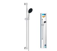 GROHE Vitalio Start 110 - Shower Set (Round 11cm Hand Shower 2 Spray: Rain & Jet, Anti-Limescale System, Shower Hose 1.75m, Rail 90cm, Water Saving), Easy to Fit with GROHE QuickGlue, Chrome, 26955001