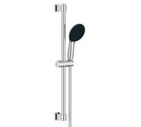 GROHE Vitalio Start 110 - QuickFix Shower Set (Round 11 cm Hand Shower 2 Sprays: Rain & Jet, Anti-Limescale System, Shower Hose 1.75 m, Rail 60 cm), Easy to Fit with GROHE QuickGlue, Chrome, 26951001