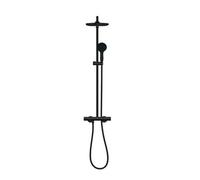 Grohe Vitalio Start Matt Black Thermostatic Shower Column & 1.75M Hose Length