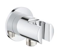 GROHE Vitalio Universal Wall Union with Shower Outlet Elbow 1/2 Inch Male Thread and Wall Holder for Hand Showers, Chrome, 26962001