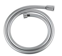 GROHE VitalioFlex Silver TwistStop - Smooth Shower Hose 1.25 m (Tensile Strength 50 kg, Pressure Resistance Up to 5 Bar, Heat Resistance 70°C, Universal Connection G 1/2'' x 1/2''), Chrome, 22112000