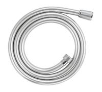 GROHE VitalioFlex Silver TwistStop - Smooth Shower Hose 1.5 m (Tensile Strength 50 kg, Pressure Resistance Up to 5 Bar, Heat Resistance 70°C, Universal Connection G 1/2'' x 1/2''), Chrome, 27505001