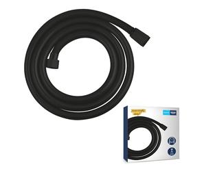 GROHE VitalioFlex Trend QuickFix - Smooth Shower Hose (1.75 m, Pressure Resistance Up to 5 Bar, Tensile Strength 50 kg, Heat Resistance 70°C, Universal Connection G 1/2" x 1/2"), Matt Black, 287422432