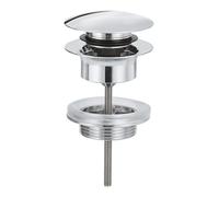 GROHE Waste Set with Push-Open Plug for Washbasins with Overflow, Chrome, 65807000