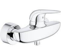 GROHE Wave Single-Lever Shower Mixer, Wall-Mounted, Metal Lever, with Flow Rate Limiter, Chrome. 32287001