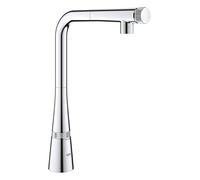GROHE Zedra SmartControl - Single lever kitchen mixer L-Size with Swivel Spout and pull-out spray chrome