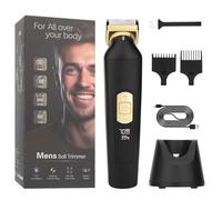 Groin & Body Hair Trimmer For Men Pubic Hair Trimmer Man Electric Cordless Rechargeable Shaver Body Groomer Multifunctional Grooming Kit