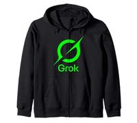 Grok AI - Artificial Intelligence of Knowledge and Laughter Zip Hoodie
