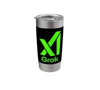 Grok AI - Funny and Wise Artificial Intelligence Software Stainless Steel Insulated Tumbler