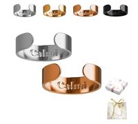 Grolomo Calmi Ring,2025 New Adjustable Calmi Ring Women Magnetic Rings for Anxiety Reduction, Better Sleep (2pcsA)