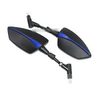GROM MSX 125 Motorcycle Screw Thread Left Right Rearview Mirrors(Blue8)