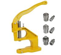 Grommet Eyelet Machine, Rivet Press with Dies and Adjustment Screw, Easy to Operate Hand Press Grommet Maker for Leather Fabric DIY Projects