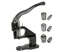 Grommet Eyelet Machine, Rivet Press with Dies and Adjustment Screw, Easy to Operate Hand Press Grommet Maker for Leather Fabric DIY Projects
