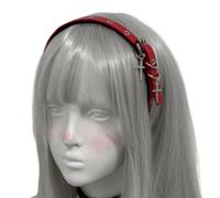 Grommet Hot Girl Hair Hoop With Crosses Charm 2000s Aesthetic Headwear Accessory Photo Props