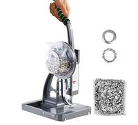 Grommet Machine for Punching and Setting with Metal Eyelets, Ideal for Pool Covers, Banners, Signs, and Posters, Includes 1000 Metal Eyelets