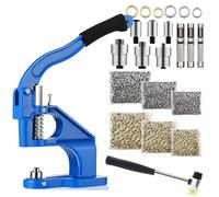 Grommet Machine, Hand Press Eyelet Machine with 3 Dies & 3000 Pcs Grommets, DIY Manual Snap Press Tools for Cloth, Canvas, Leather, Faux Leather