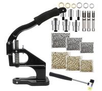 Grommet Machine, Hand Press Eyelet Machine with 3 Dies & 3000 Pcs Grommets, DIY Manual Snap Press Tools for Cloth, Canvas, Leather, Faux Leather