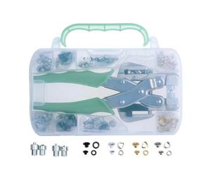 Grommet Setting Plier Set with Interchangeable 3 Mm and 5 Mm Dies, Metal Hand Press Tool for Label Making, Albums and Planner Pages Eyelet Setter Grommet Tool Scrapbook Journal Planner Insert Label